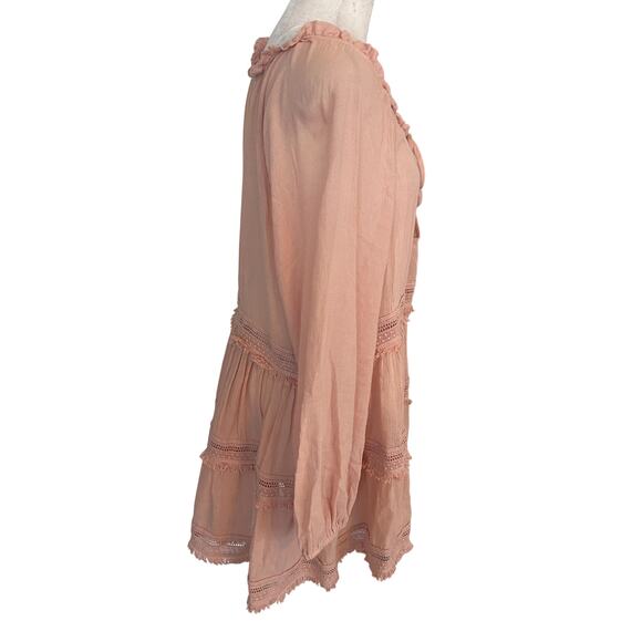 Eberjey Anthopologie Peach Boho Fringed Beach Cover Up Womens Size Large - Picture 4 of 6